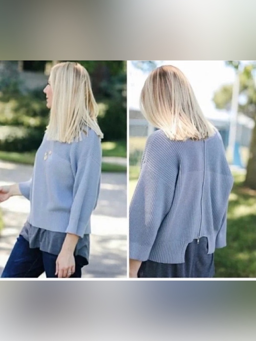 CAbi Fair Play Reversible Sweater Size Small